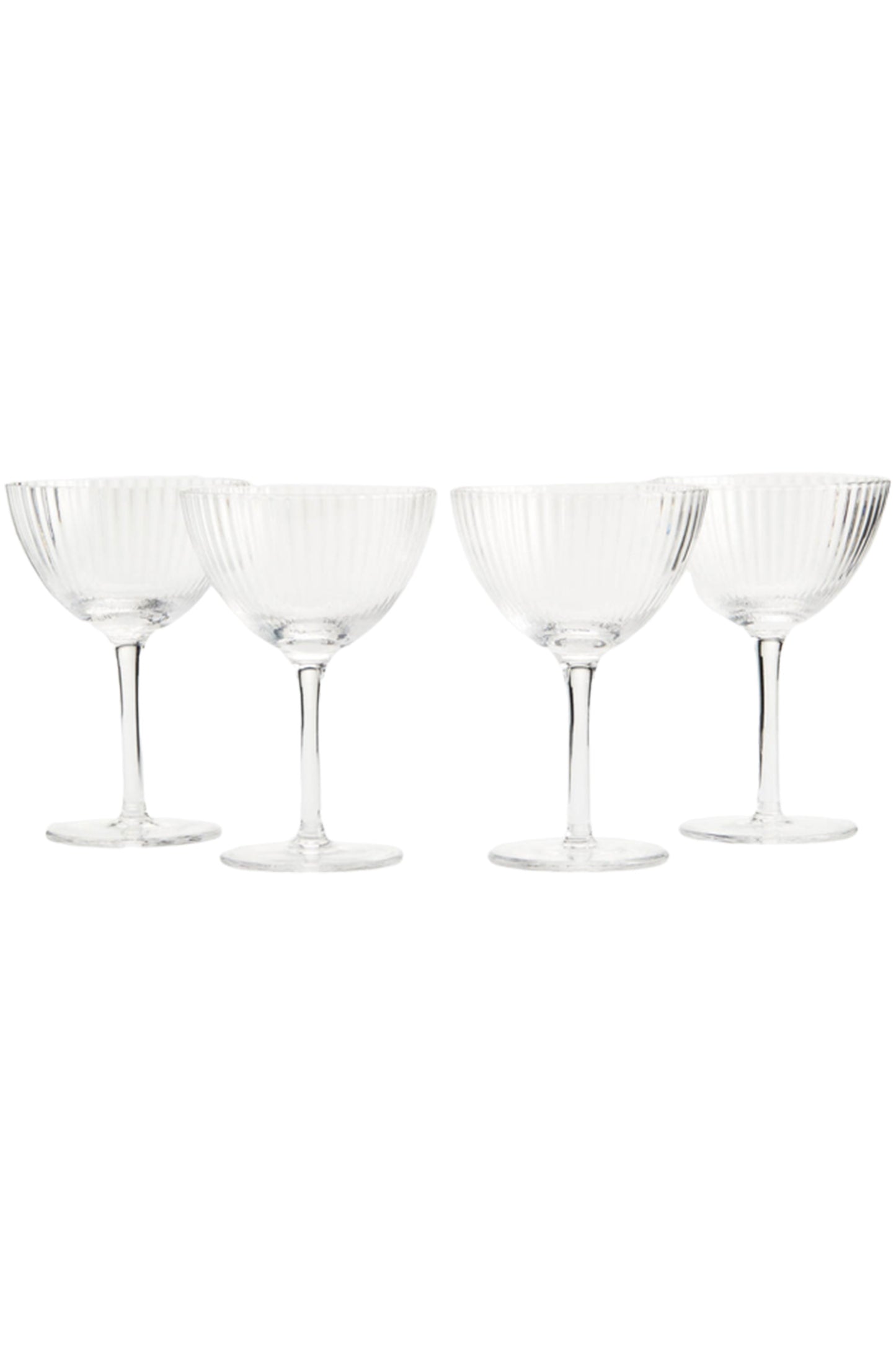 Fluted Champagne Coupe Set of Four