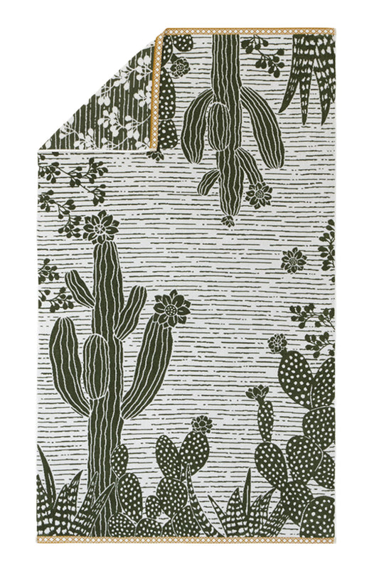 Green Succulente Beach Towel