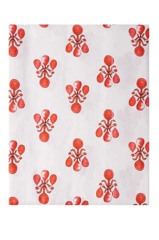 Jewel-print 300cm x 205cm Linen Tablecloth