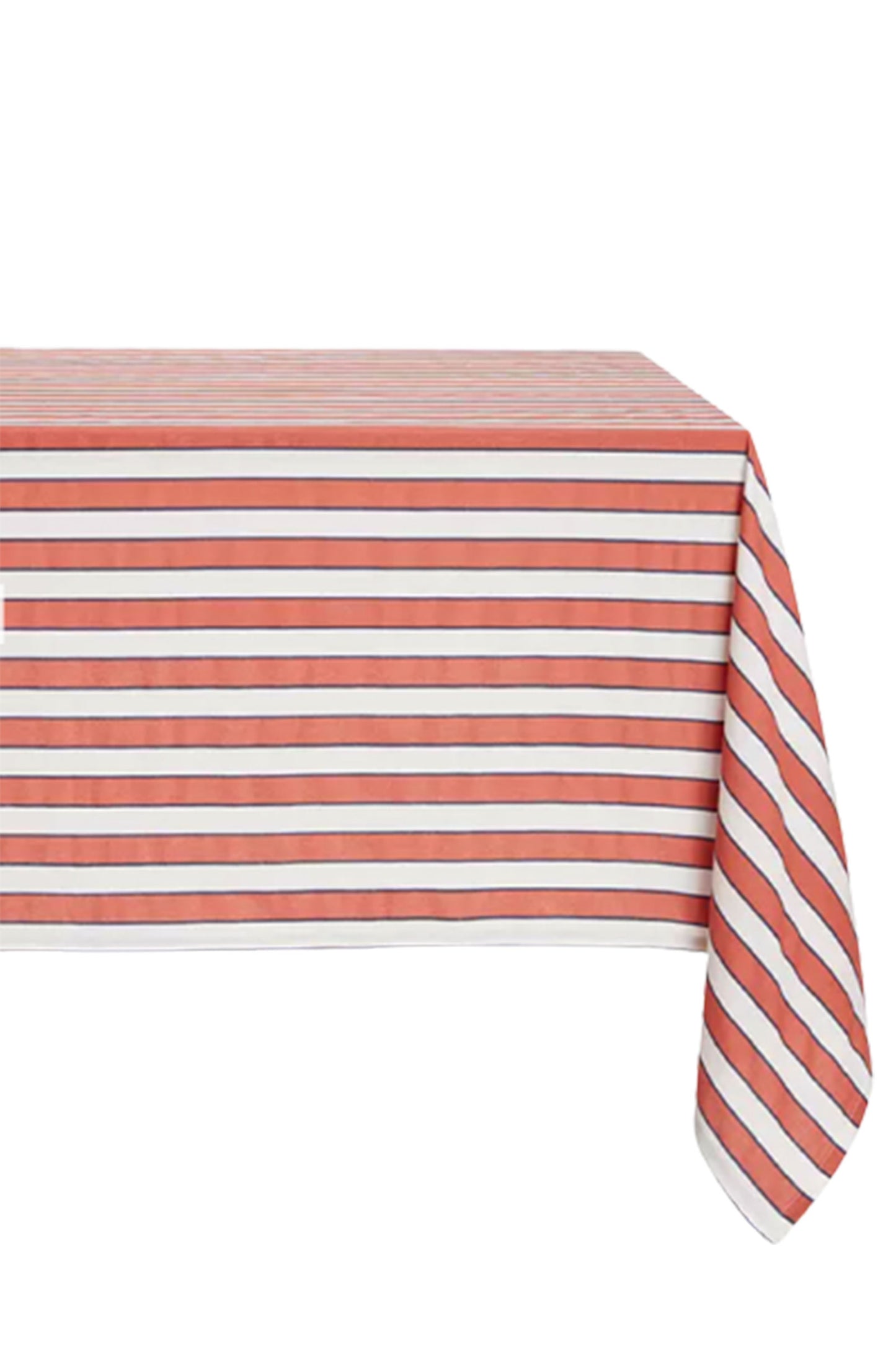 Terracotta Stripe Cotton Tablecloth