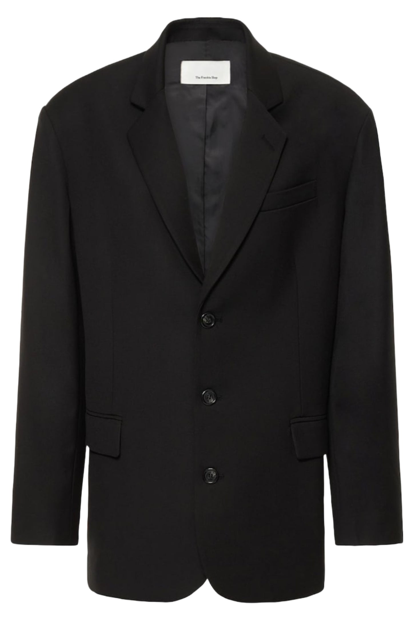 Gelso Oversized Tencel-blend Black Blazer