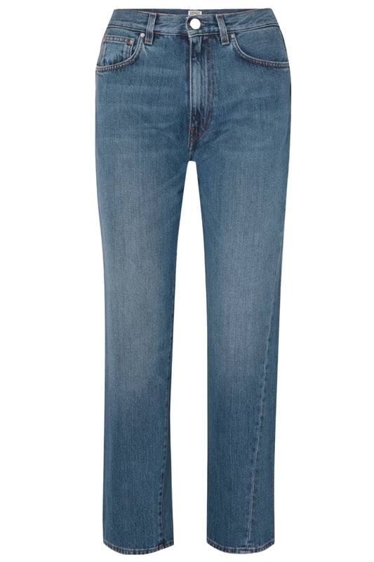 Cropped Mid-rise Straight-leg Jeans