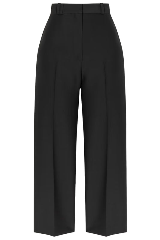 Sateen Straight-Leg Pants