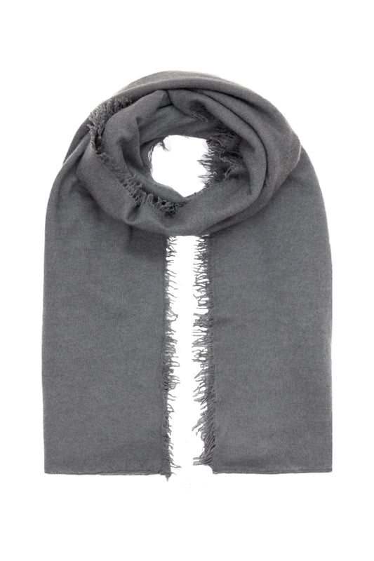 Flannel Grey Handwoven Felted Cashmere Stole