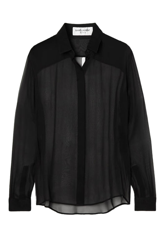Silk-Chiffon Shirt